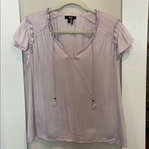 Paige lavender silk ss top